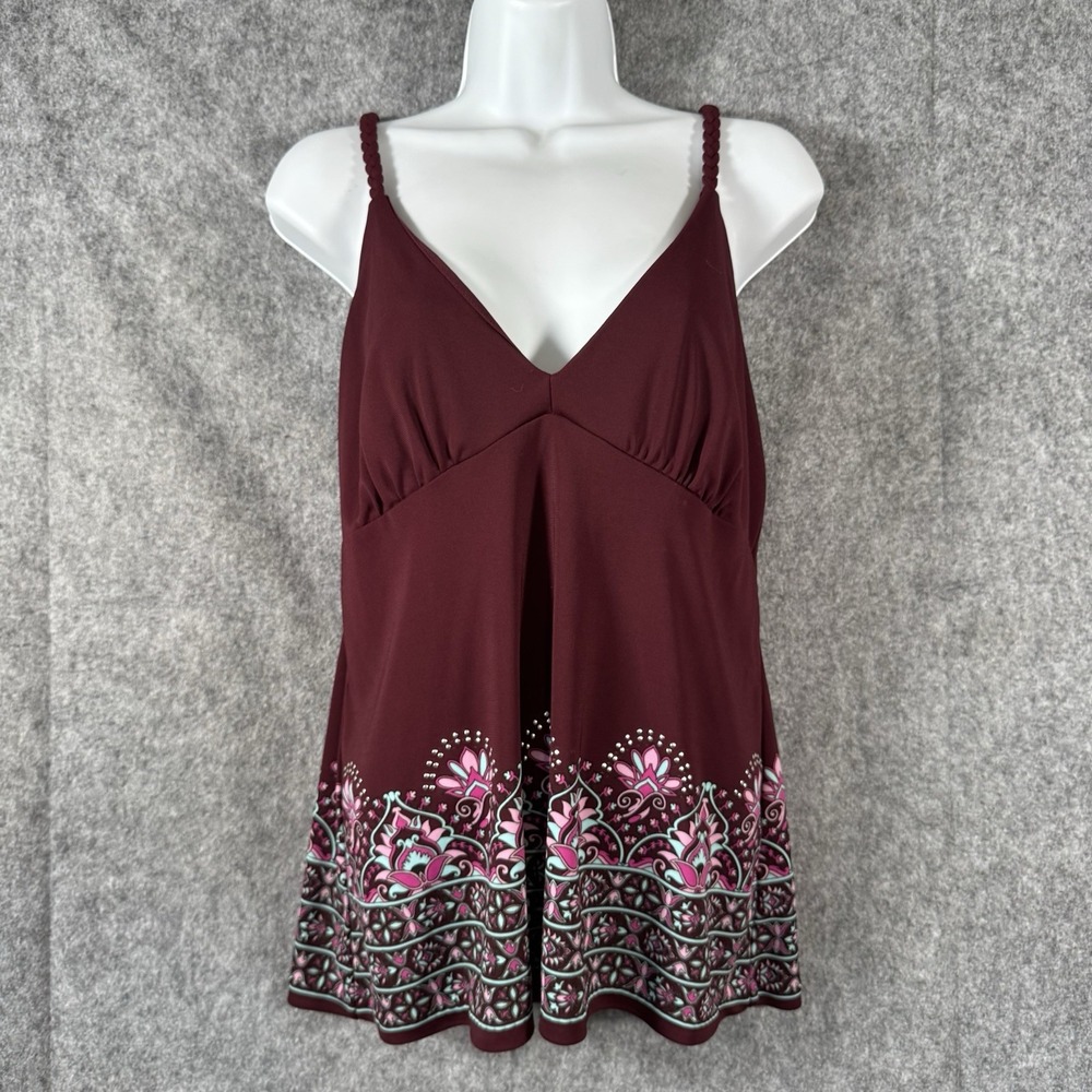VTG New York Company Babydoll‎ Y2K Tank Top Womens Large Boho Braid Hippie USA